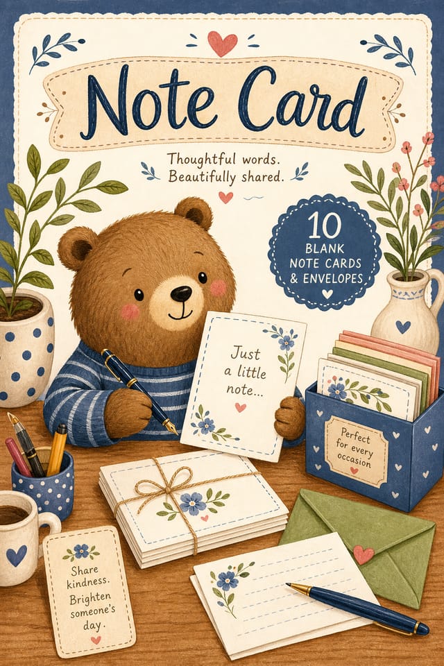 Note Card — illustration style card design