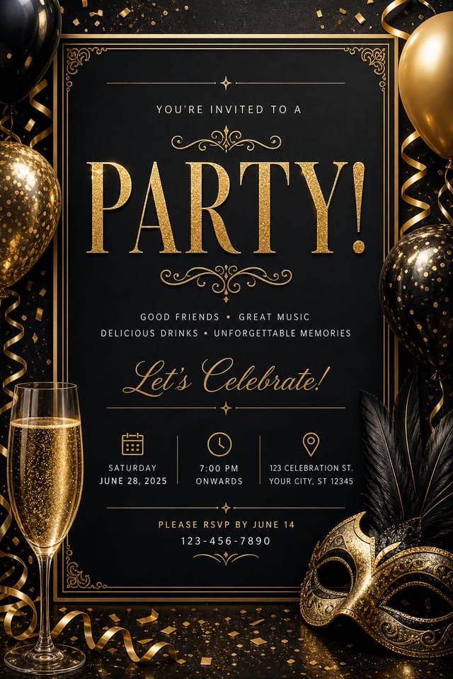 Party Card — elegant style card design