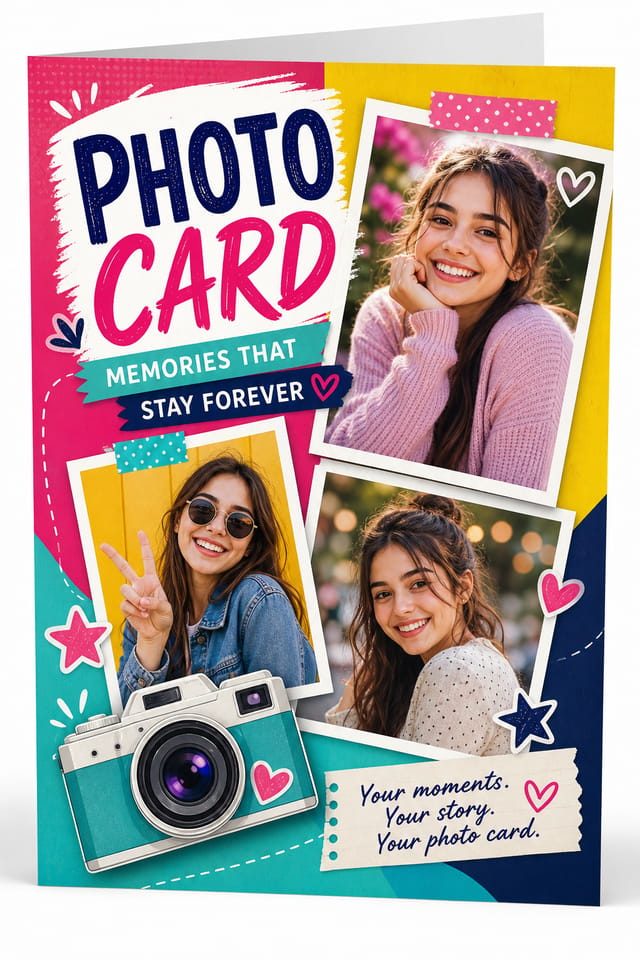 Photo Card — vibrant style card design