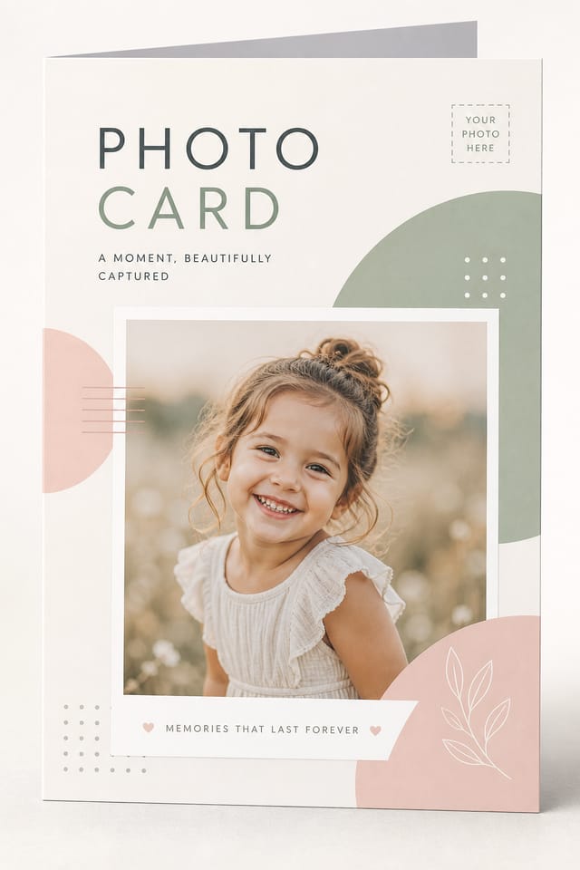 Photo Card — modern style card design