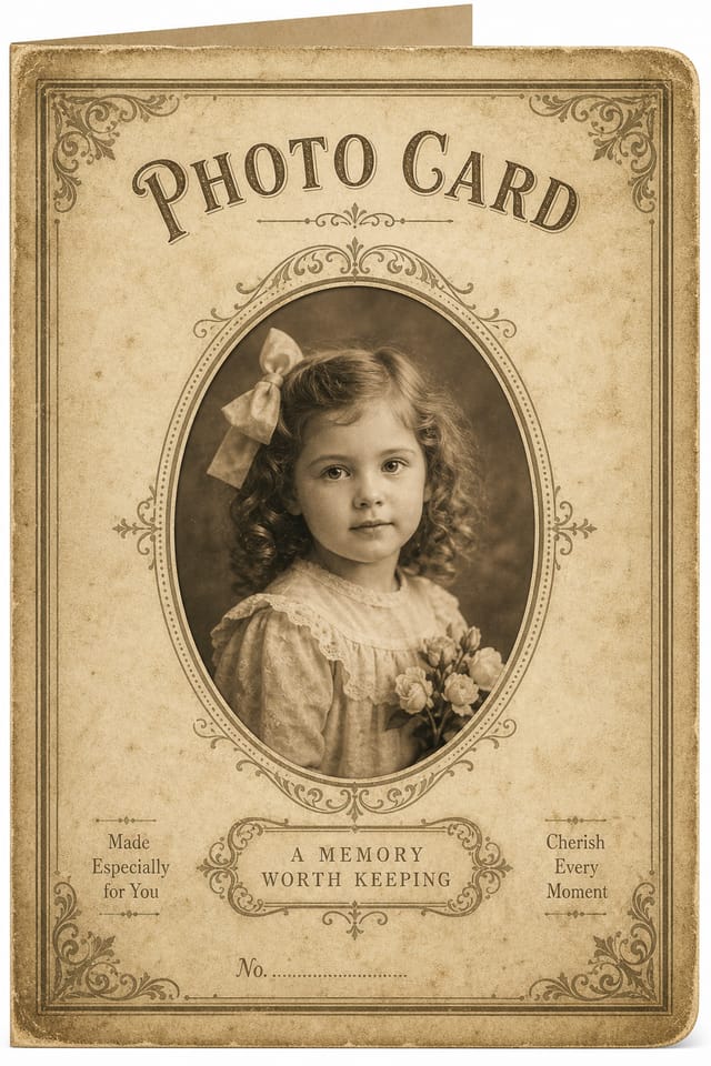 Photo Card — vintage style card design