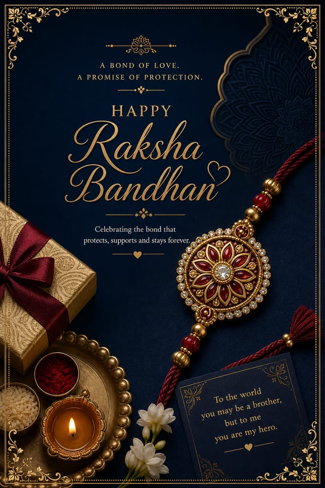 Raksha Bandhan Card — elegant style card design