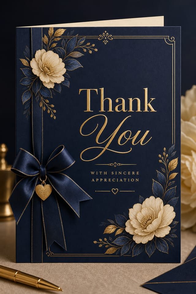 Thank You Card — elegant style card design