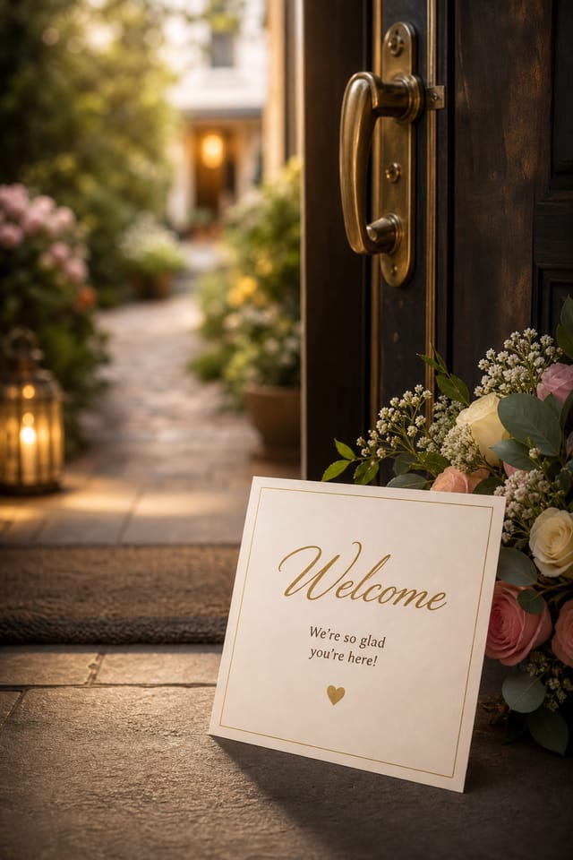 Welcome Card — photo-realistic style card design