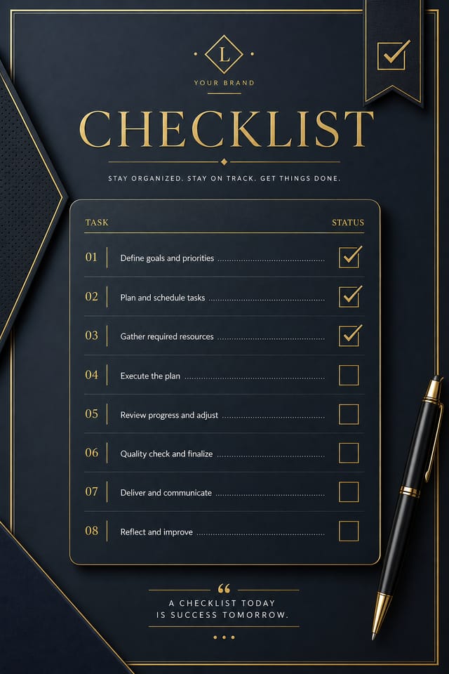 Checklist — elegant style checklist