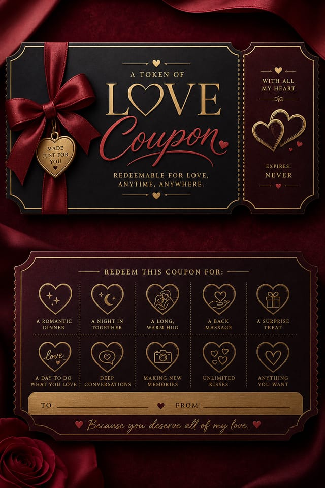 Love Coupon — elegant style coupon