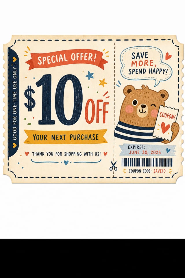 Cupón — illustration style coupon