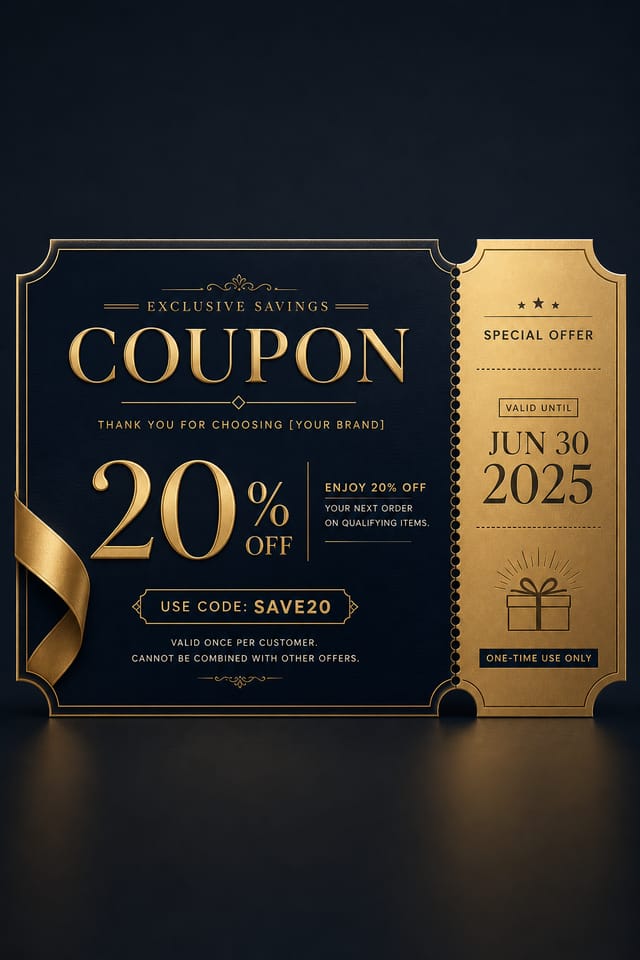 Cupón — elegant style coupon