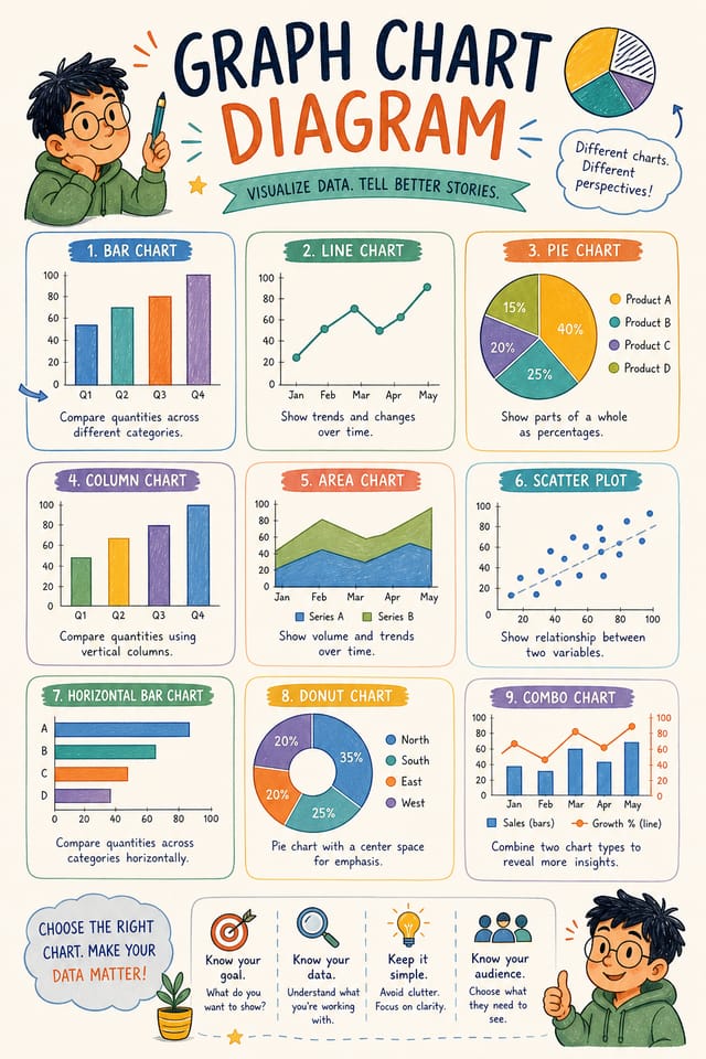Graph Chart Diagram — illustration style diagram