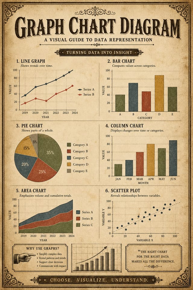 Graph Chart Diagram — vintage style diagram