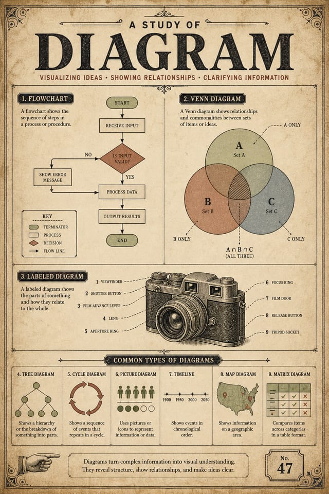 Diagram — vintage style diagram