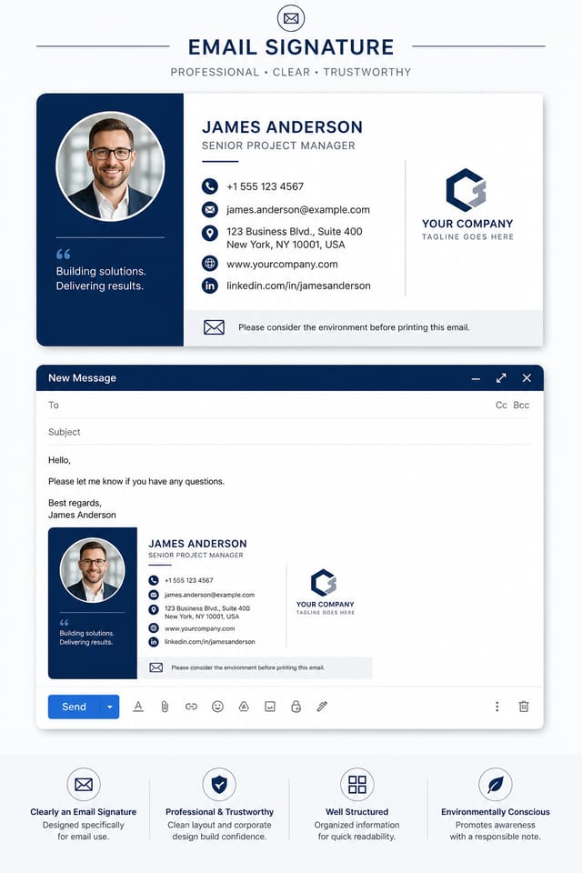 Email Signature — corporate style email signature