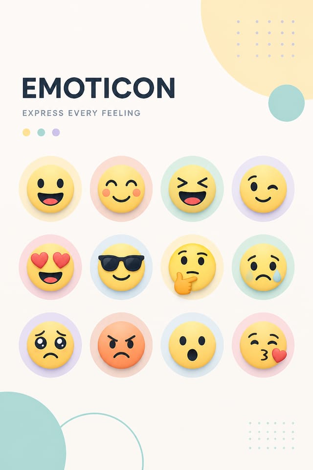 Emoticono — modern style emoticon