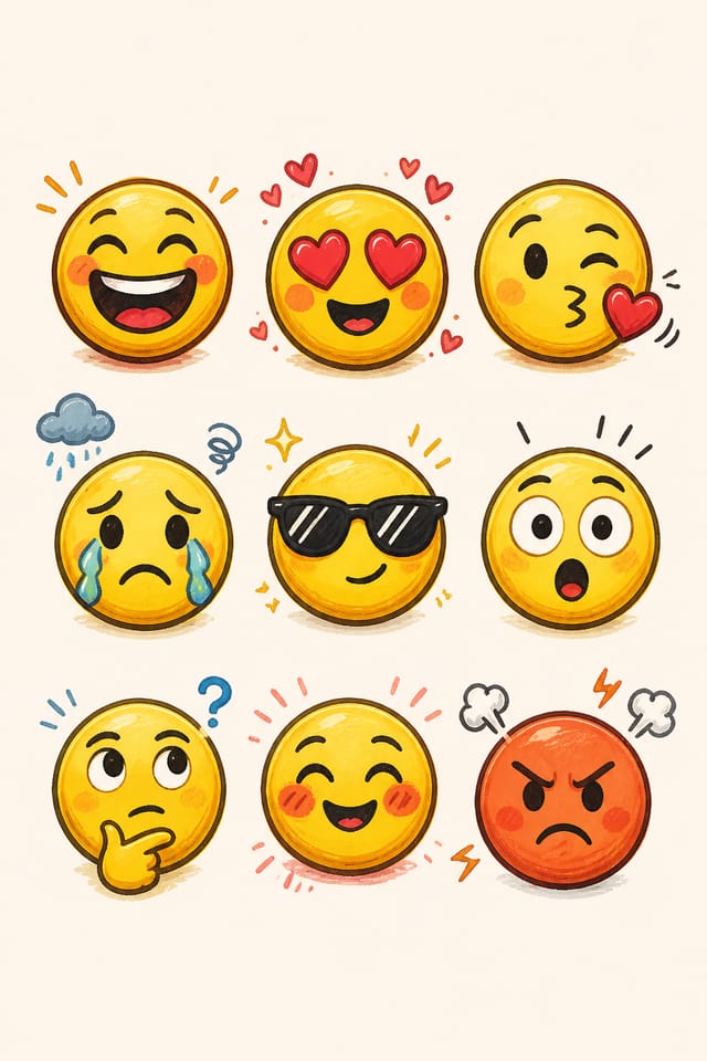 Emoticono — illustration style emoticon