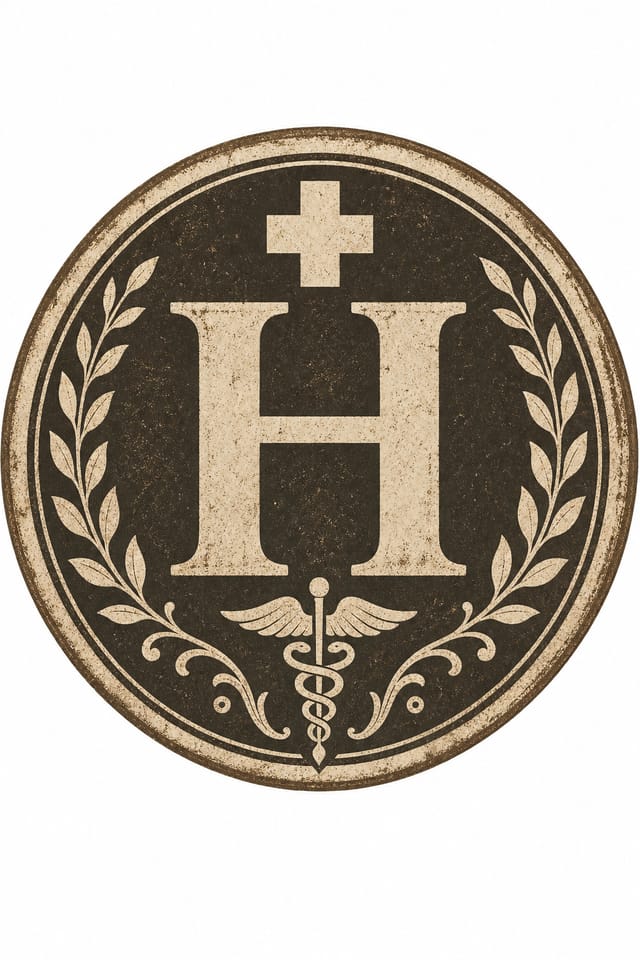 Hospital Favicon — vintage style favicon design