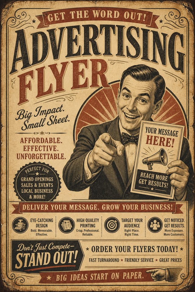 Advertising Flyer — vintage style flyer