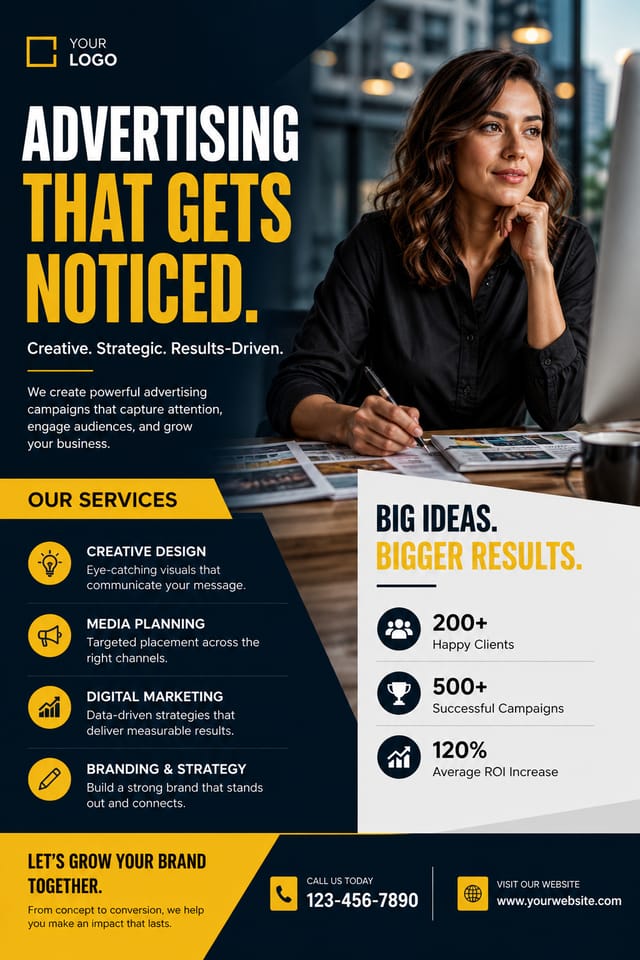 Advertising Flyer — photo-realistic style flyer