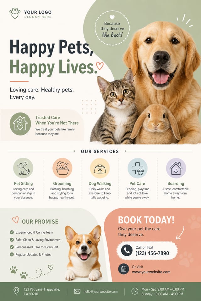 Animalpet Flyer — modern style flyer
