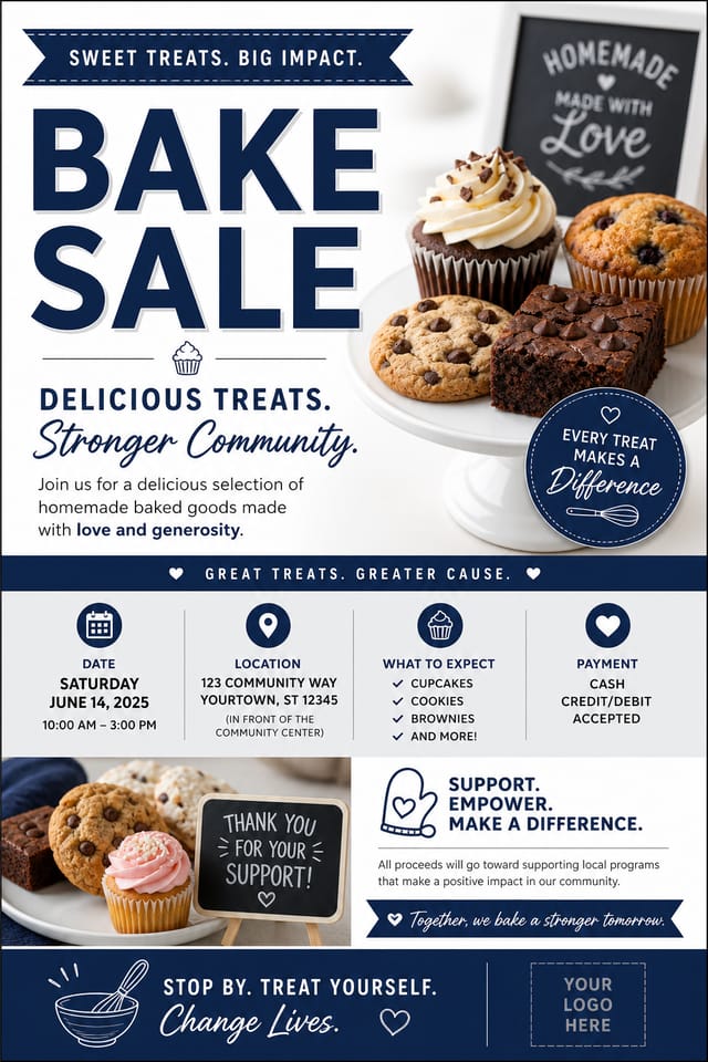 Bake Sale Flyer — corporate style flyer