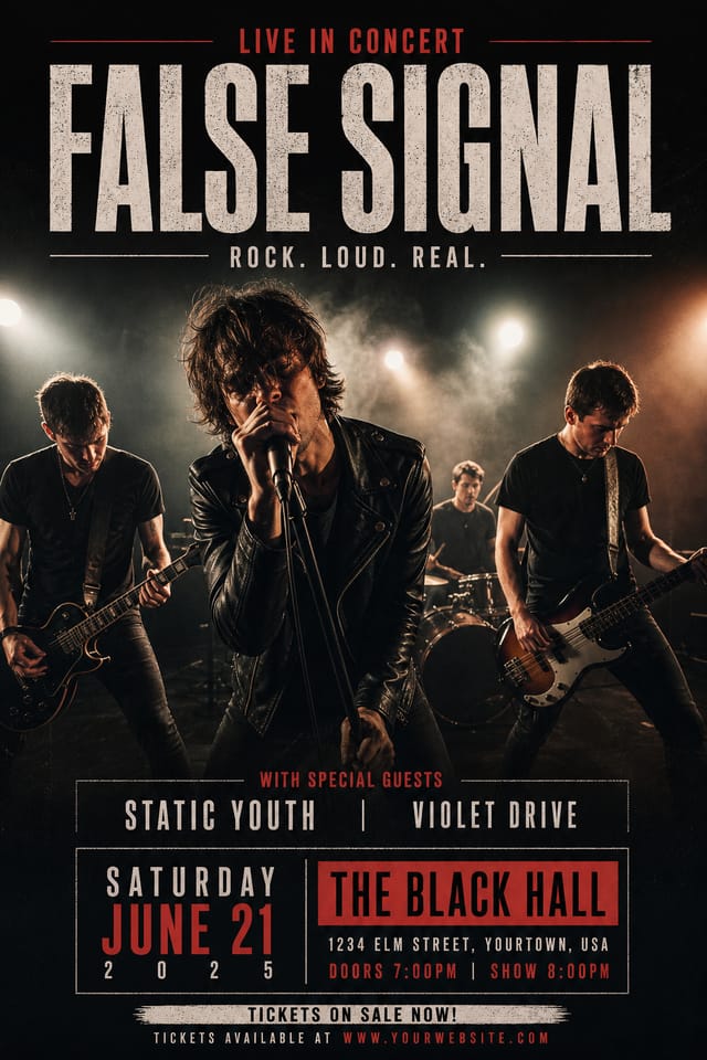 Band Flyer — photo-realistic style flyer