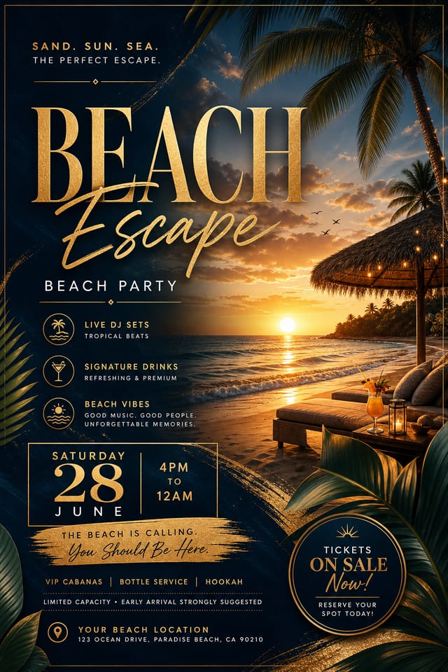 Beach Flyer — elegant style flyer