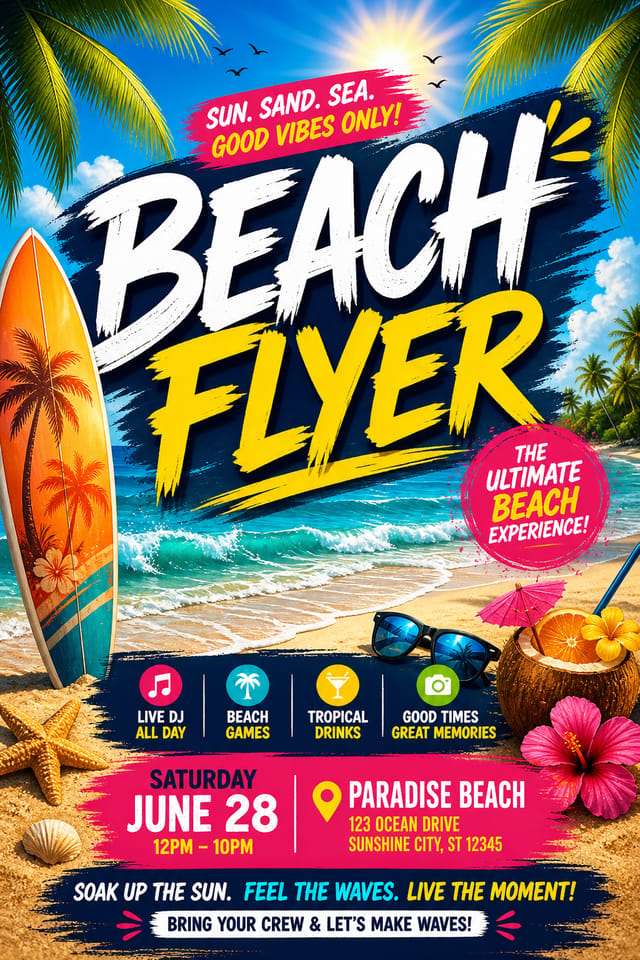 Beach Flyer — vibrant style flyer