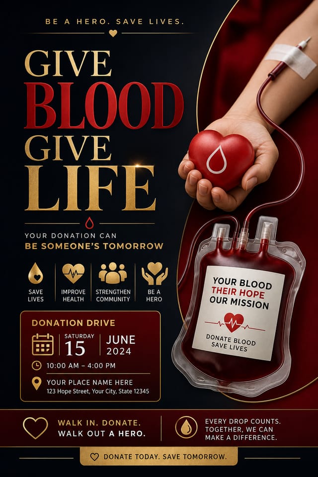 Blood Donation Flyer — elegant style flyer