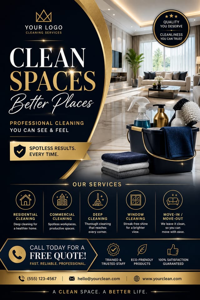Cleaning Flyer — elegant style flyer