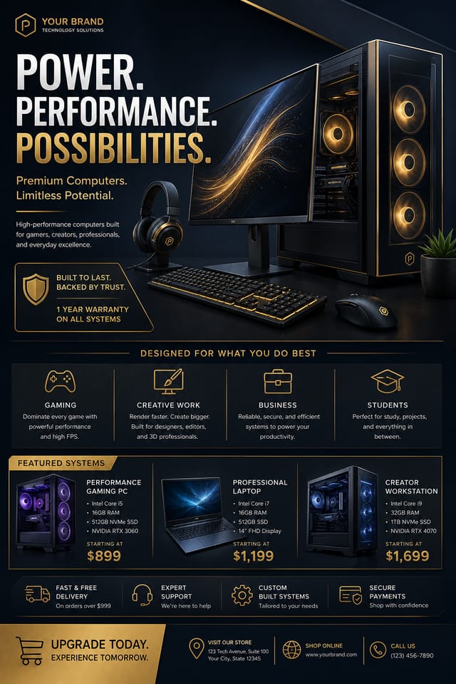 Computer Flyer — elegant style flyer