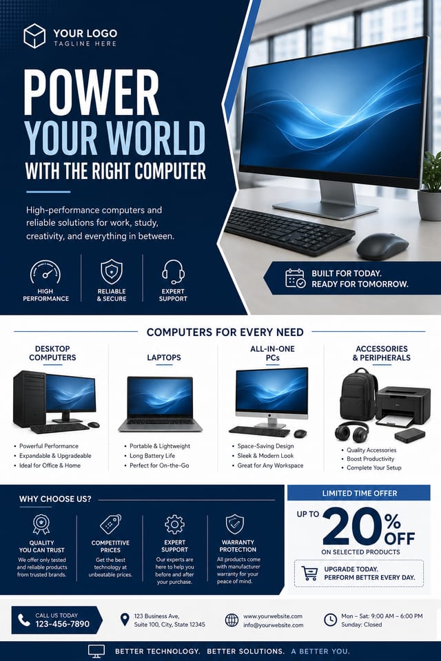 Computer Flyer — corporate style flyer