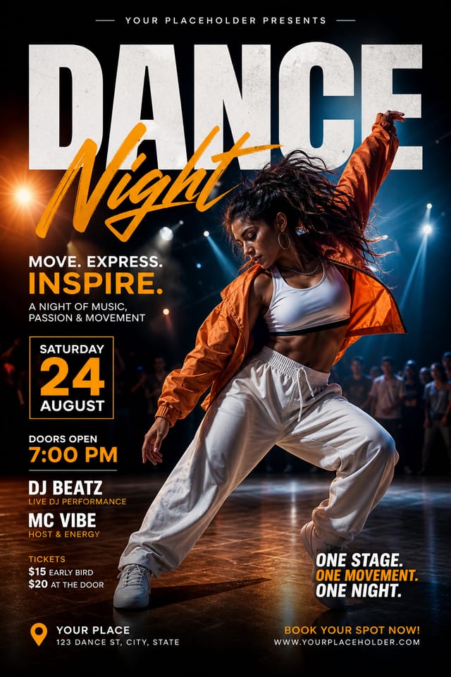 Dance Flyer — photo-realistic style flyer