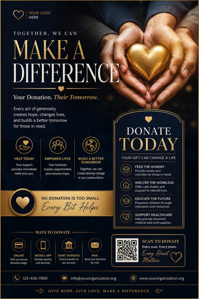 Donation Flyer — elegant style flyer