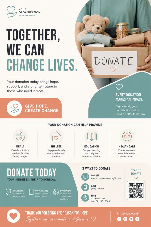 Donation Flyer — modern style flyer