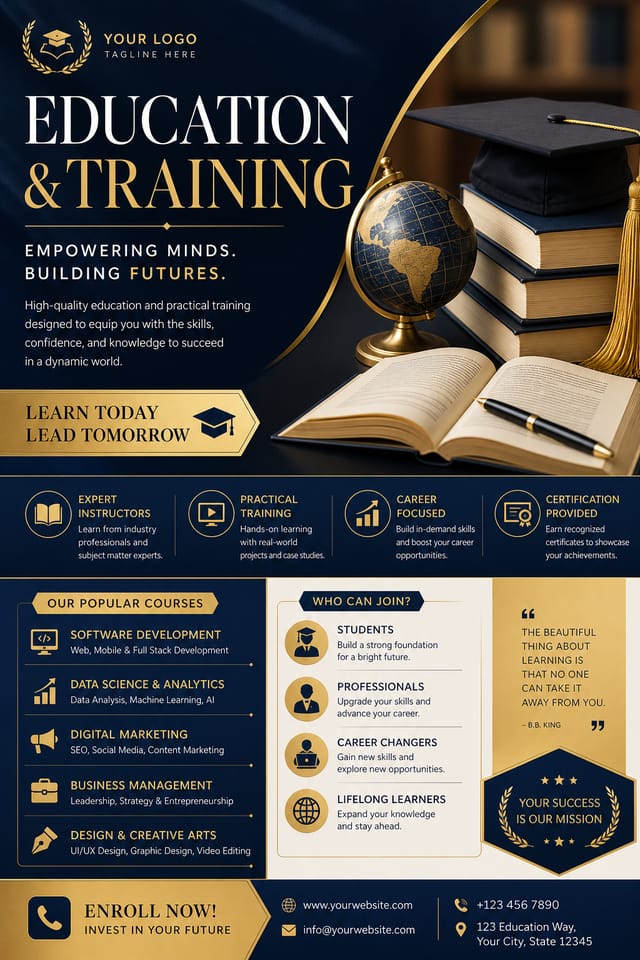 Education & Training Flyer — elegant style flyer