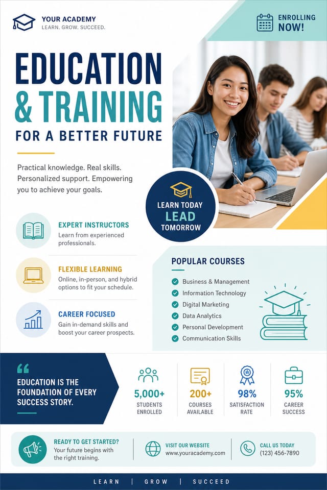 Education & Training Flyer — modern style flyer