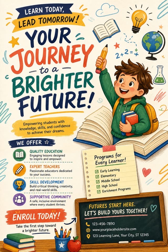 Education Flyer — illustration style flyer