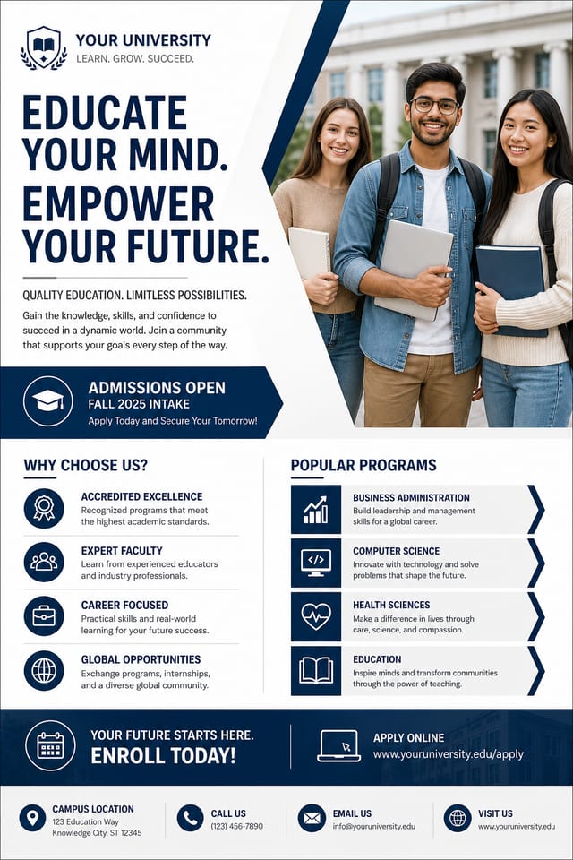 Education Flyer — corporate style flyer