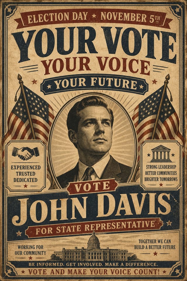 Election Flyer — vintage style flyer