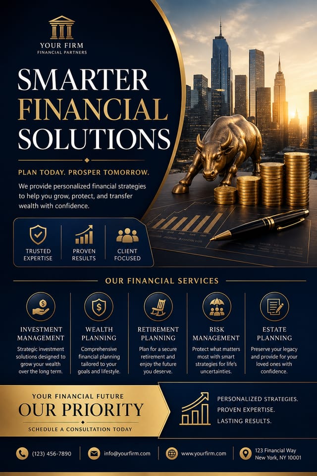 Financial Services Flyer — elegant style flyer