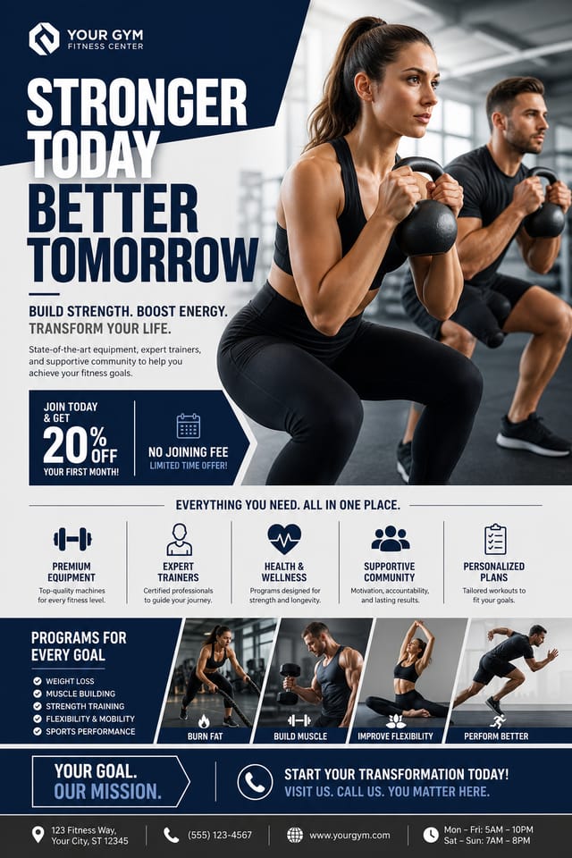 Fitness Flyer — corporate style flyer