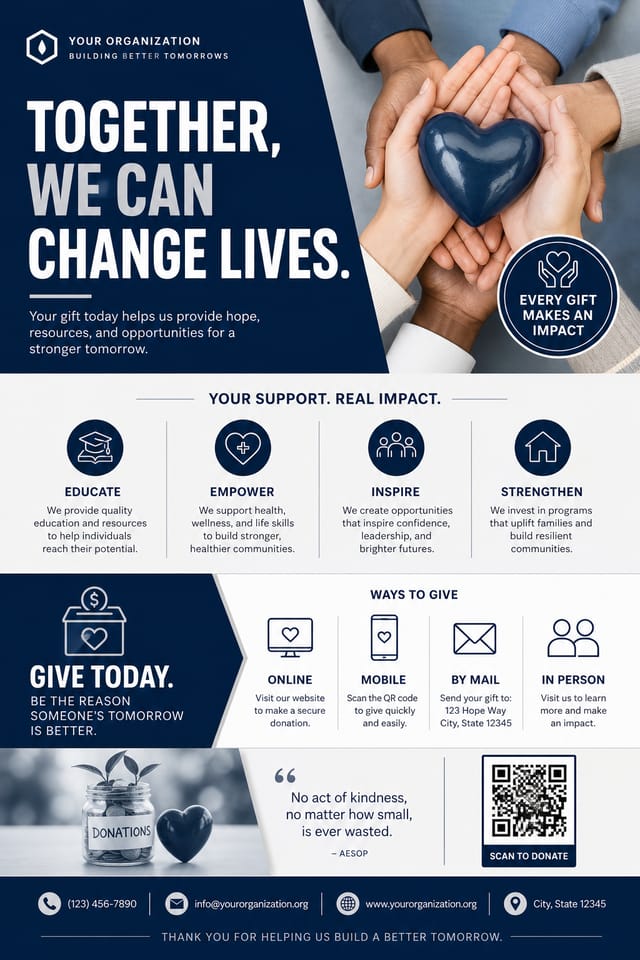 Fundraising Flyer — corporate style flyer