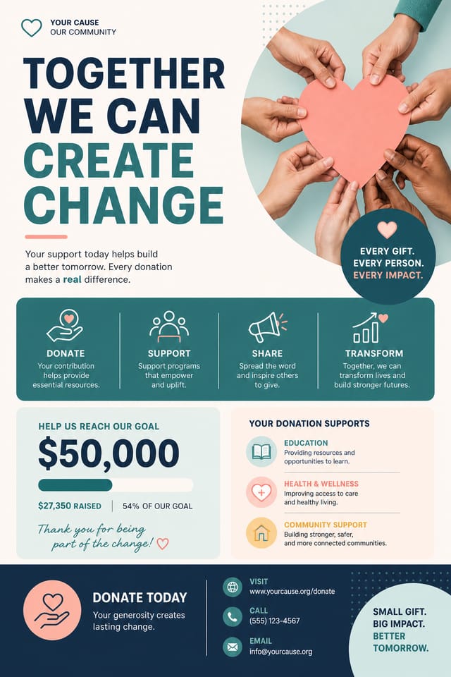 Fundraising Flyer — modern style flyer