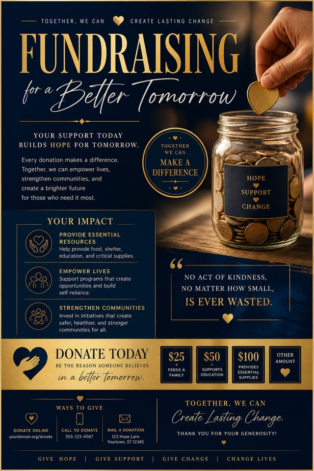 Fundraising Flyer — elegant style flyer