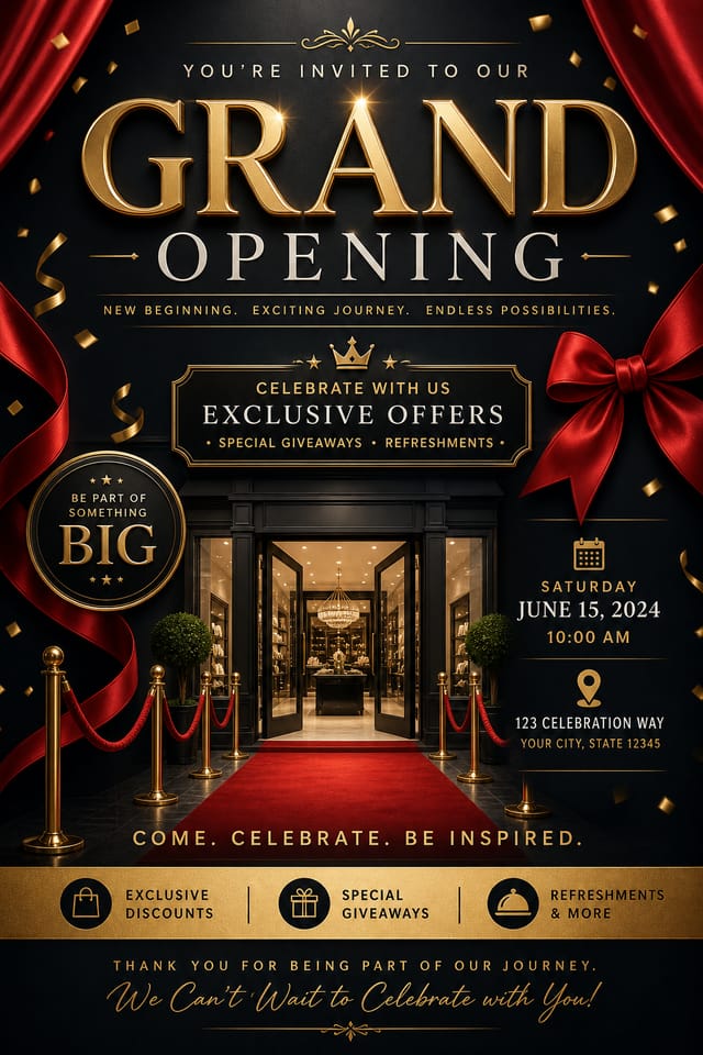 Grand Opening Flyer — elegant style flyer
