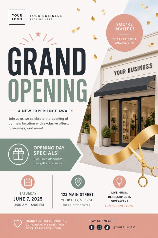 Grand Opening Flyer — modern style flyer