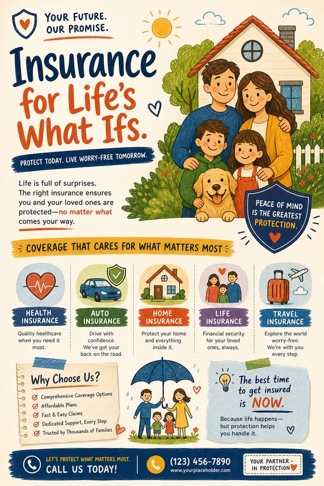 Insurance Flyer — illustration style flyer