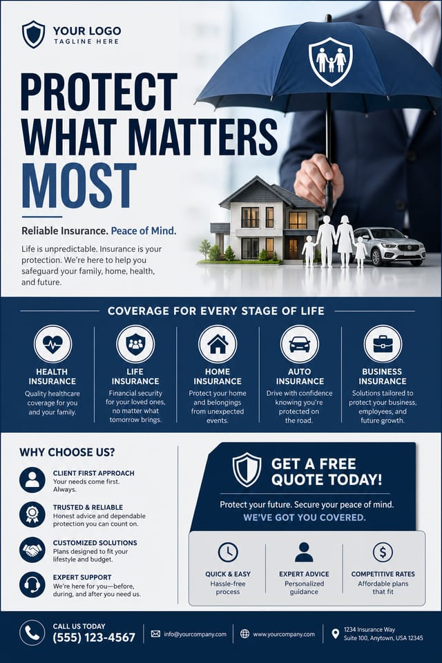 Insurance Flyer — corporate style flyer