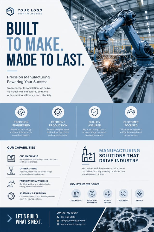 Manufacturing Flyer — modern style flyer