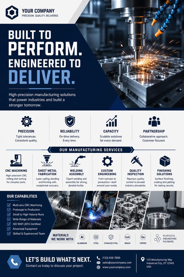Manufacturing Flyer — corporate style flyer