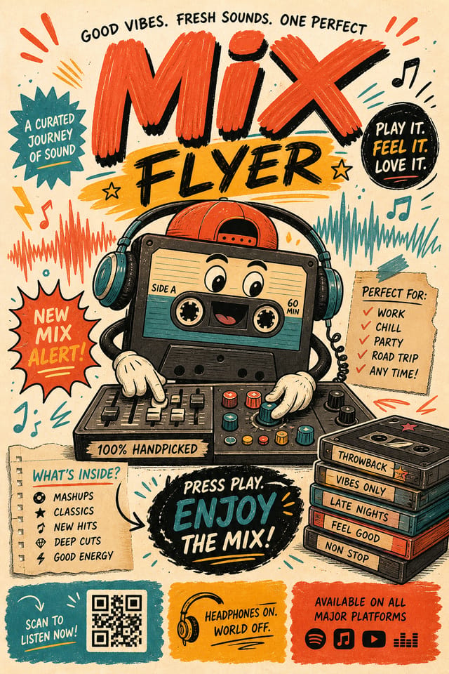 Mix Flyer — illustration style flyer